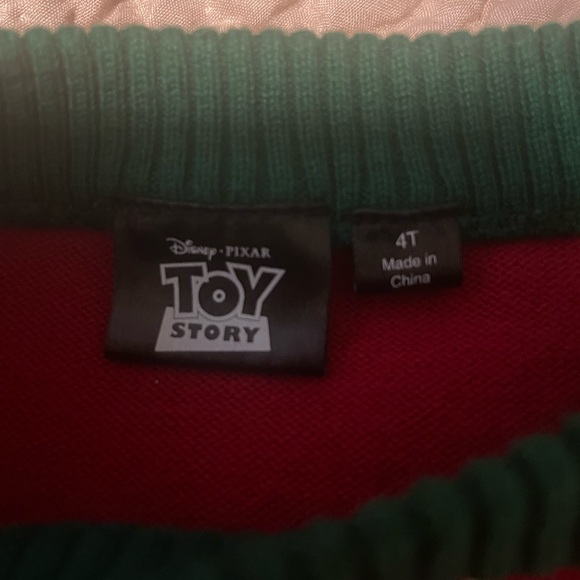 Disney Pixar Christmas Toy Story Rex-mas cheer Holiday  Sweater, Kids 4T - Picture 3 of 6